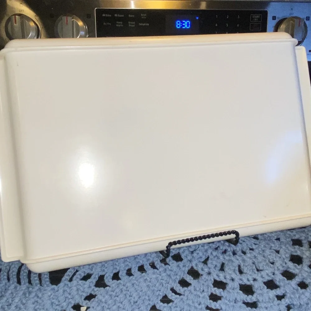 Vintage Waverly Products Winter Snow Farm Home Scene‎ White Serving Drink Tray